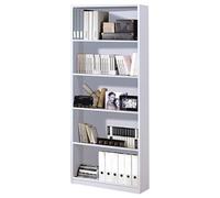 Bibliothèque Pegane Bibliothèque avec 4 étagères de rangement coloris Blanc artic - 201 cm (hauteur) x 80 cm (longueur) x 28 cm (profondeur)