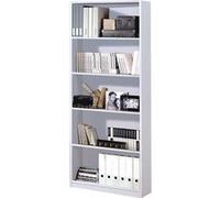 Bibliotheque avec 4 tablettes de rangement coloris Blanc artic - 201 x 80 x 28 cm -PEGANE- Blanc G