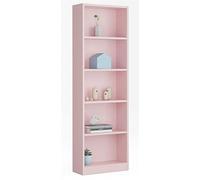 PEGANE Bibliothèque avec 5 étagères Coloris Rose - Dim : H 180 x L 52 x P 25 cm