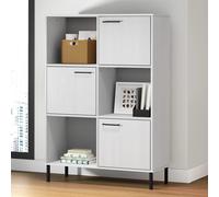 Bibliothèque avec Pieds en Métal 90x35x128,5cm Bois Étagère Multicolore vidaXL