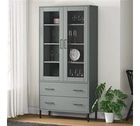 Bibliothèque avec pieds en métal Gris 85x35x172,5 cm Bois OSLO Gris G