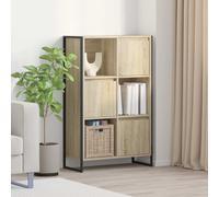 Bibliothèque avec stockage avec porte Bois d'ingénierie Armoire robuste vidaXL v