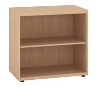 Bibliothèque basse bois H 74 x L 80 cm Shiny chêne clair - Bibliothèques - Bruneau