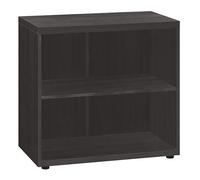 Bibliothèque basse bois H 74 x L 80 cm Shiny noir ébène - Bibliothèques - Bruneau