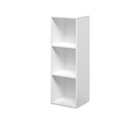 Bibliothèque basse en bois 3 étagères pour bureau et étude Ika 4