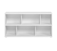 Bibliothèque basse finition bois blanc L140 cm EPURE