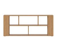 Bibliothèque basse ouverte design finition bois clair chêne L167.5 cm MUSSO