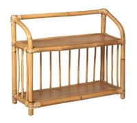 Bibliothèque basse pour enfant en rotin naturel - L.60 x P.20 x H.50 cm