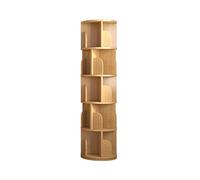Bibliothèque Bibliothèque en Bois Massif Bibliothèque rotative à 360 degrés Rangement Bibliothèque pour Enfants Petit Support d'armoire d'angle au Sol Simple (Couleur : Five Layers, Taille :
