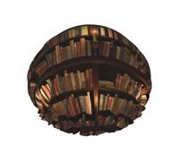 Bibliothèque Bibliothèque Imprimé Livre Diverses Activités Bonnet de Douche Réutilisable Doux et Léger Bonnet de Bain Cheveux Longs Cheveux