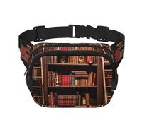 Bibliothèque Bibliothèque Imprimée Accessoire D'entraînement Carré Double Couche Sac Ceinture Tendance Voyage Pour Homme et Femme
