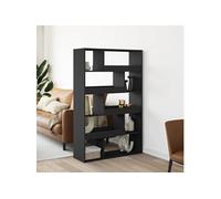 vidaXL Bibliothèque blanc 100x33x156,5 cm bois d'ingénierie3309340 Noir G