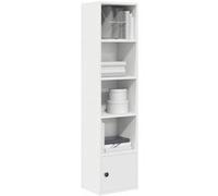 vidaXL Bibliothèque 31x24x127 cm – Bois d'ingénierie, étagère à livres – blanc