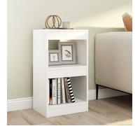 Bibliothèque/Séparateur de Pièce Etagère à Livres Meuble de Rangement Paravent Cloison de Séparation Diviseur Salon Blanc 40x30x72 cm
