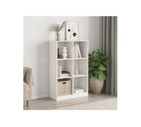 Bibliothèque blanc 70x33x110 cm bois massif de pin blanc G