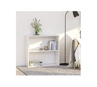vidaXL Bibliothèque en bois d'ingénierie blanche 80x30x76,5 cm