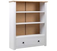 Bibliothèque Blanc 80x35x110 cm Pin massif Assortiment Panama