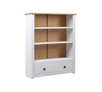 Bibliothèque Blanc 80x35x110 cm Pin massif Assortiment Panama
