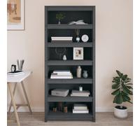 Bibliothèque Blanc 80x35x97 cm Bois de Pin Massif Armoire à Livres vidaXL