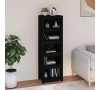 vidaXL Bibliothèque Noir 50x35x125,5 cm Bois de pin massif