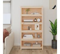 Bibliothèque Blanc 80x35x97 cm Bois de Pin Massif Armoire à Livres vidaXL