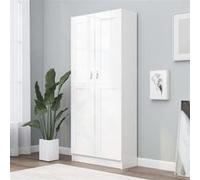 Bibliothèque Blanc 82,5x30,5x185,5 cm Bois d ingénierie Blanc G