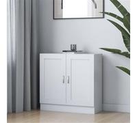 vidaXL Bibliothèque - Meuble de rangement avec compartiment, blanc, bois d'ingénierie