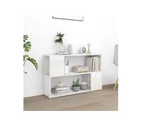 Bibliothèque Blanc brillant 100x24x63 cm Bois d ingénierie