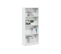 Bibliothèque blanc brillant 60x24x143 cm bois d ingénierie Blanc G