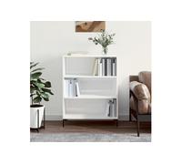 Vidaxl Bibliothèque Blanc Brillant 69,5x32,5x90 Cm Bois D'ingénierie Multicolore