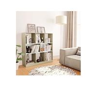 vidaXL Bibliothèque Blanc et chêne sonoma 97,5x29,5x100 cm Aggloméré Multicolore