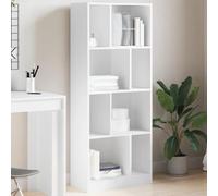 Bibliothèque blanche 57 x 28,5 x 141 cm en bois d'ingénierie, étagères, bibliothèques et étagères debout