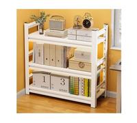 Bibliothèque Blanche, bibliothèque réglable à 3 Niveaux, étagère de Rangement autoportante, présentoir for Plantes à Fleurs for Petits espaces(80 * 30 * 80cm)