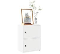 Bibliothèque blanche en bois 40 x 24 x 52 cm, étagère de rangement cubique, moderne, avec porte, polyvalente, pour salon et bureau