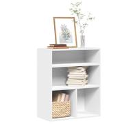 Bibliothèque blanche pour économiser de l'espace 60 x 30 x 71,5 cm, design fonctionnel pour la maison, le salon, le bureau, idéale pour les livres et les objets de décoration