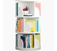Bibliothèque Blanche Rotative À 360° Organisateur De Rangement Multicouche Design Peu Encombrant pour La Maison Et Le Bureau Bibliothèque Blanche pour Livres Et Décoration(188 * 46)