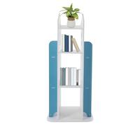 Bibliothèque bleue rotative à 360° pour enfants à 3 couches, coin lecture, étagère de rangement verticale, étagère de rangement verticale, étagère multifonctionnelle, convient pour la maison, le