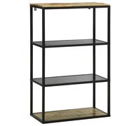 Bibliothèque 70x35x110 cm en bois massif mangue brut