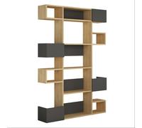 Bibliothèque Bois Et Anthracite Elio Marron