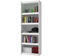 Bibliothèque Bookcase Blanc 6 Niches Largeur 70 cm - L 70.5 x l 33 x H 182 cm blanc G