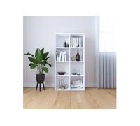 vidaXL Bibliothèque/Buffet 800153 – Meuble de rangement moderne, bois d'ingénierie blanc