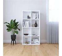 Vidaxl Bibliothèque/Buffet Blanc 66 X 30 X 130 Cm Aggloméré Blanc
