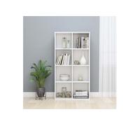 vidaXL Bibliothèque/Buffet Blanc brillant 66 x 30 x 130 cm Aggloméré