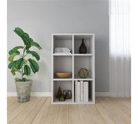 Vidaxl Bibliothèque/Buffet Blanc Brillant 66x30x98cm Bois D'ingénierie Blanc