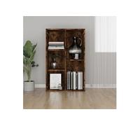 Vidaxl Bibliothèque/Buffet Chêne Fumé 50x25x80 Cm Bois D'ingénierie Marron