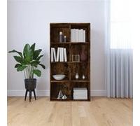 vidaXL Bibliothèque / Étagère à livres en bois d'ingénierie chêne fumé 66x30x130 cm