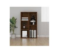 vidaXL Bibliothèque/Buffet chêne Marron 50x25x80 cm Bois d'ingénierie, bibliothèque, casier à Livres, Armoire de Rangement, étagère à Livres