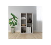 vidaXL Bibliothèque/Buffet Gris béton 50x25x80 cm Aggloméré