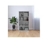 vidaXL Bibliothèque/Buffet Gris béton 66 x 30 x 130 cm Aggloméré