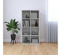 vidaXL Bibliothèque/Buffet Gris béton 66 x 30 x 130 cm Aggloméré